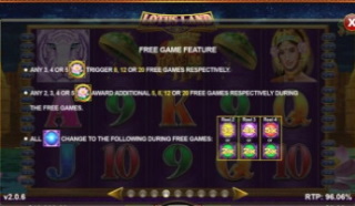 The Land of Lotus has fixed paylines